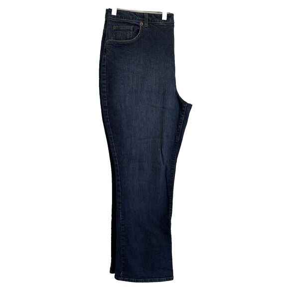 NEW Lands' End Women’s Sz 16W Original Fit Bootleg Jeans (37X30) Stretch Denim - Picture 4 of 15